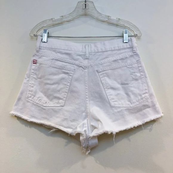 UO BDG Girlfriend High Rise White Denim Shorts 30 - Picture 3 of 5